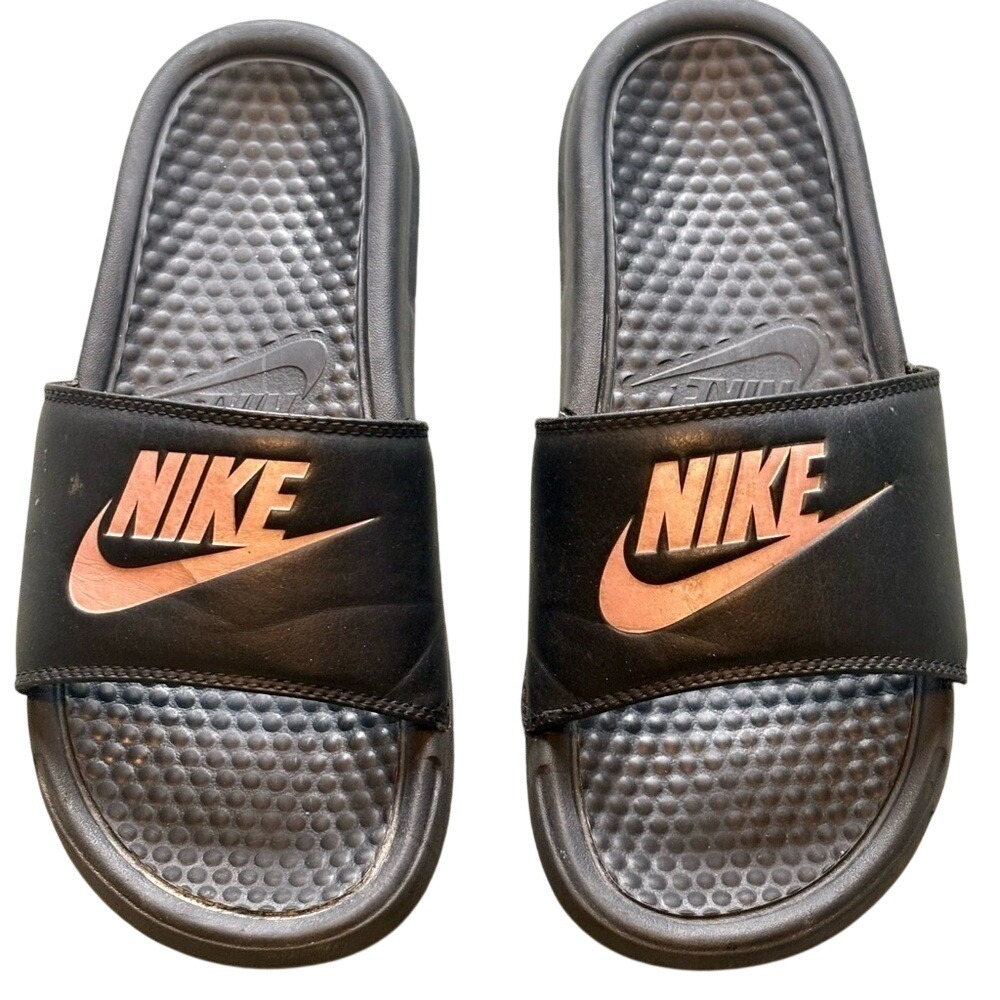 Nike Benassi JDI Slides – Black/Rose Gold